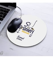 İsimli Su Ürünleri Mühendisi Temalı Yuvarlak Mousepad