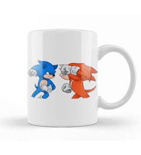 Sonic vs Knuckles Kupa Bardak Porselen