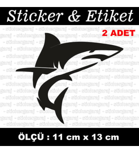 jaws köpek balığı dişleri etiket sticker - 2 adet çıkartma araba motosiklet kask atv tablet pc buzdolabı otomobil bilgisayar uyumlu