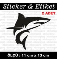 jaws köpek balığı dişleri etiket sticker - 2 adet çıkartma araba motosiklet kask atv tablet pc buzdolabı otomobil bilgisayar uyumlu