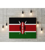 Kenya Bayrağı Kanvas Tablo 40x55cm Dekoratif Tablo