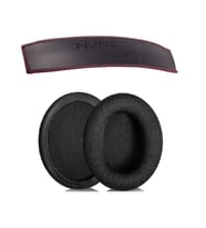 Schulzz Kingston Hyperx Cloud 2 Uyumlu Kumaş Kulaklık Pedi ve Deri Kafa Bandı  (Siyah)