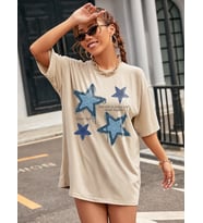 Eternal Light Baskılı Tasarım Tshirt (Bej)