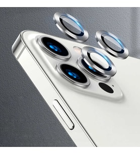 Apple iPhone 13 Pro CL-02 ​​​​Kamera Lens Koruyucu Lüx Cam Koruma (Gümüş)