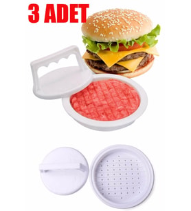 Pazariz Hamburger Press Ve Köfte Kalıbı 3 Adet Hamburger Yapma Aparat