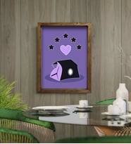 BK Gift Cafe & Bar & Restaurant Konseptli Doğal Masif Ahşap Çerçeveli Tablo-73