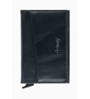 Hakiki Deri Unisex Mekanizmalı Kartlık 611CR - Siyah