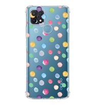 PrintiFy Oppo A15S Uyumlu Water Color 6 Baskılı Şeffaf Köşe Korumalı Antişok Kılıf