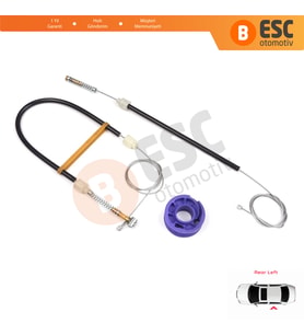 VW Phaeton 3D MK1 2002-2016 SWB Kısa Şase 3D4839755 İçin Arka Sol Kapı Cam Kriko Tamir Seti