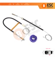 VW Phaeton 3D MK1 2002-2016 SWB Kısa Şase 3D4839755 İçin Arka Sol Kapı Cam Kriko Tamir Seti