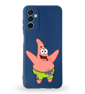 Samsung Galaxy M13 Uyumlu Lansman Kılıf Altı Kapalı İçi Kadife  Patrick Yıldız Tasarımlı  Kapak (Şeffaf)