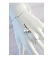 316L Çelik Gümüş Renk Beyaz Bubble Kalp Tasarımlı Şahmeran - TJ-SN575 TG-V 2584