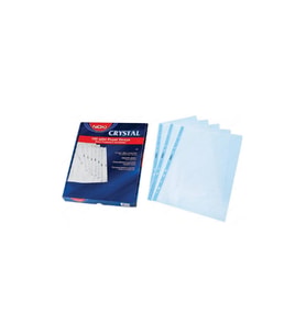 Noki A4 Poşet Dosya Kristal Mavi Kenarlı 100 Lü Paket