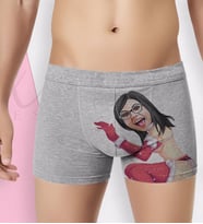 BK Gift Kişiye Özel Karikatürlü Eğlenceli Erkek Boxer Serisi - Model 12