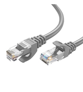 Fully G-505L 1 Metre Gri Cat6 Kablo Jack Soketleri Takılı Hazır İnternet Kablosu Jak Ethernet Kablo