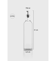 Renga Voca 750 ml Metal Kapaklı Tıpalı Cam Yağlık 151008 (Gri)