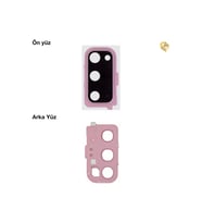 Samsung Galaxy S20 ile Uyumlu Kamera Lensi Full Pembe Kamera lensi sade lens kamera camı kamera merceği
