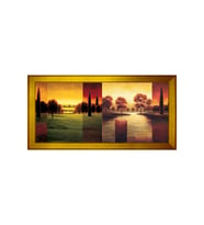 Manzara Temalı Kanvas Tablo 50 x 70 cm Gold Çerçeve