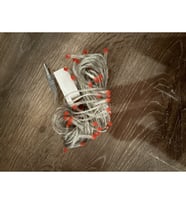10 M 100 Led Damla Uçlu Kırmızı Işık Şeffaf Kablo MZ-17-5 TG-V 11964