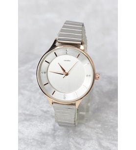 Gümüş Rose Gold Renk Kadın Kol Saati
