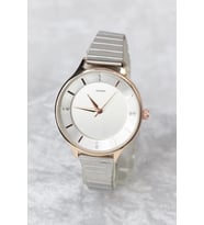 Gümüş Rose Gold Renk Kadın Kol Saati