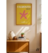 Falmouth Jamaika Posteri, Ahşap Çerçeveli Duvar Tablosu - Seyahat Severlere Hediye