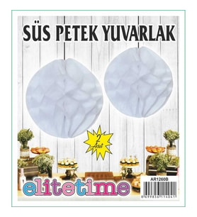 SÜS PONPON PETEK BEYAZ PK:2-