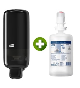 1 Ad. Tork Köpük Sabun Dispenseri Siyah 561508 + 1 Litre Tork Köpük Sabun Premium Hediyeli