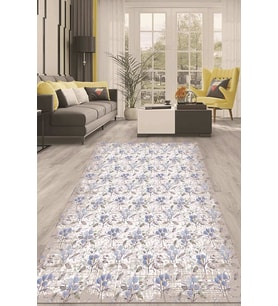 Dijital Kaymaz Taban Yıkanabilir Modern Renkli Salon Halısı Mutfak Halısı Yolluk ND-HT-447 (Krem)