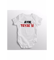 Aynı Teyzesi Yazılı Baskılı Bebek Zıbını