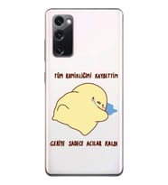 Samsung Galaxy S20 FE Uyumlu Komikliğimi Kaybettim Tasarımlı Şeffaf Telefon Kılıfı