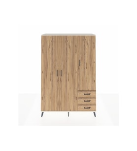 Hyperion Gardrop 6 Raflı 3 Çekmeceli Tek Askılı 132x44x195 Aytaşı-Çam
