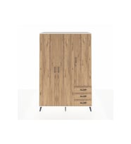 Hyperion Gardrop 6 Raflı 3 Çekmeceli Tek Askılı 132x44x195 Aytaşı-Çam