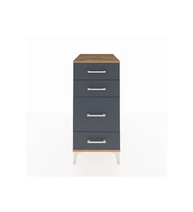 Kronos Komodin 4 Çekmeceli 44x59x96 Çam-Antrasit