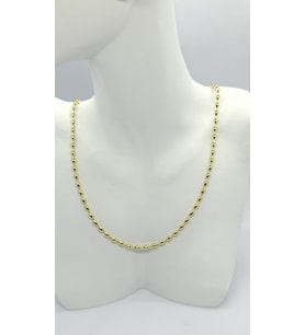 Oval Shine – Gold Bead Kolye