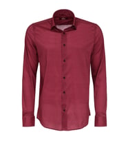 Bordo Desenli Slim Fit Gömlek - Wessi