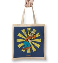 Goofy Retro Japanese Bez Çanta Uzun Saplı