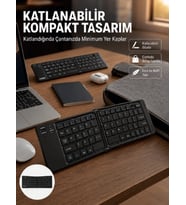 Kablosuz Katlanabilir Bluetooth Klye Telefon Tablet Bilgisayar Uyumlu