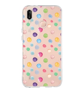 PrintiFy Huawei P20 Lite ile Uyumlu 1mm Slim Fit Water Color 6 Baskılı Şeffaf  Kılıf