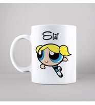 Power Puff Girls Bubbles Tasarımlı Kupa Kişiye Özel