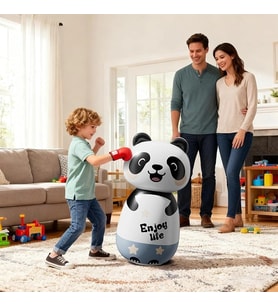 65 cm Şişme Panda Hacıyatmaz Oyuncak – Çocuk Denge ve Hareket Oyuncağı