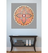Yaşam Çiçeği Kutsal Geometri Sri Yantra Kanvas Tablo (8 Farklı Ölçü)