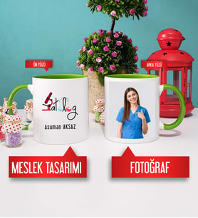 Patolog Kupa Bardak Yeşil Fotoğraflı