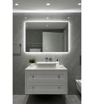 Digital Hayat Dokunmatik Dimlenebilir LED Ayna  Beyaz Günışığı Amber Mavi Kırmızı  Işıklı Banyo Makyaj Aynası