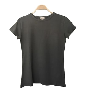 Bant Giyim - Dar Kesim Bisiklet Yaka Haki Kadın Tişört T-shirt