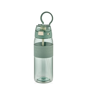 SHOTAY ŞEFFAF KAPAKLI ŞERİTLİ TRITAN MATARA TURKUAZ 800 ML.