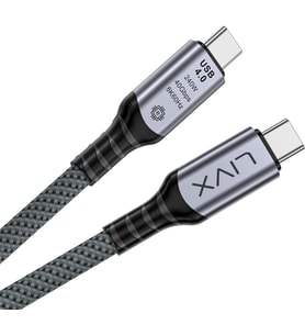 FAST USB 4.0 40Gbps, 240W, 8K60Hz USB4.0 USB-C Kablosu 1 Metre Gri KLV-01 (2)