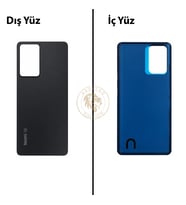 Xiaomi Redmi Note 12 Pro 5G Siyah Arka Pil Kapağı Batarya Kapağı Lazer Kesim Back Cover