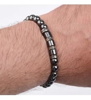 Modern Tarz Trend Hematit Erkek Bileklik Takı Aksesuar B24 T5
