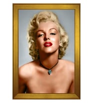 Kadın Motifli Kanvas Tablo 50 x 70 cm Gold Çerçeve